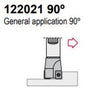 0.750" ENDMILL CUTTER, POSITIVE 90° EXACT ANGLE,1.250" RELIEF LENGTH, 3.500" OAL, WITH 3 POCKETS