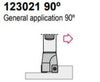 1.250" ENDMILL CUTTER, POSITIVE 90° EXACT ANGLE, 1.250" RELIEF LENGTH 3.750" OAL, WITH 3 POCKETS