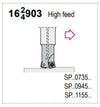 1" ENDMILL CUTTER, POSITIVE 90° EXACT ANGLE, 1.378" RELIEF LENGTH, 6" OAL, d = 1", WITH 2 POCKETS