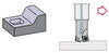 1" ENDMILL CUTTER, POSITIVE 90° EXACT ANGLE, 1.378" RELIEF LENGTH, 6" OAL, d = 1", WITH 2 POCKETS