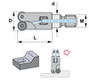 1.25" MODULAR ENDMILL CUTTER,1.693" OAL, 0.669" SHANK, M=M16 with 2 Pockets