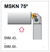 MSKN L 16-4D Tool Holder 75° End Cutting Edge Angle SNM__43__ Insert