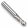 2-flute ball nose HSS finishing end mill, bright uncoated, HTC Mfg.