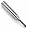 2-flute miniature ball nose HSS finishing end mill, TiAlN coated, HTC Mfg.