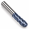 6-flute ball nose HSS finishing end mill, TiCN coated, HTC Mfg.