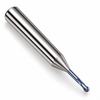 2-flute miniature ball nose HSS finishing end mill, TiCN coated, HTC Mfg.
