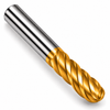 6-flute ball nose HSS finishing end mill, TiN coated, HTC Mfg.