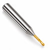 2-flute miniature ball nose HSS finishing end mill, TiN coated, HTC Mfg.