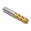 10.5mm End Mill Standard Length. Single End Square. Shank OD 12mm Flute Length 25mm OAL 70mm - 4 Flutes - TiN Coat — HTC Mfg.