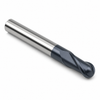 Metric End Mills-Standard Length-Single End Ball-TiCN-2 Flute - 15.5MM X 16MM X 32MM X 88MM — HTC Mfg.