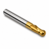 Metric End Mills-Standard Length-Single End Ball-TiN-2 Flute - 9.5MM X 10MM X 22MM X 70MM — HTC Mfg.