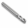 Metric End Mills-Standard Length-Single End Ball-BRITE-3 FLute - 2MM X 3MM X 6MM X 38MM — HTC Mfg.