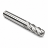 Metric End Mills-Standard Length-Single End Ball-BRITE-4 Flute - 5.5MM X 6MM X 19MM X 63MM — HTC Mfg.
