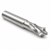 1/2" Cutter OD x 3/8" Shank OD x 2mm Radius x 2-1/2" OAL 4-Flute SE HSS Corner Rounding Cutter Bright (Uncoated) — HTC Mfg.