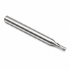 1/16" OD x 3/16" Shank OD x 3/32" LOC x 2" OAL 2-Flute DE Cobalt HSS Finishing End Mill 30° H BN Stub Miniature Bright (Uncoated) — HTC Mfg.