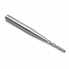 1/8" OD x 3/8" Shank OD x 1-1/4" LOC x 3-1/8" OAL 3-Flute SE HSS Tapered End Mill 30° H CC 1° Taper Bright (Uncoated) — HTC Mfg.
