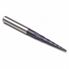 3/16" OD x 5/8" Shank OD x 3-1/4" LOC x 5-1/2" OAL 3-Flute SE HSS Tapered End Mill 30° H CC 3° Taper TiAlN-HC — HTC Mfg.