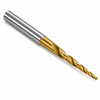 1/2" OD x 3/4" Shank OD x 2-1/4" LOC x 4-1/4" OAL 3-Flute SE HSS Tapered End Mill 30° H CC 5° Taper TiN-V — HTC Mfg.