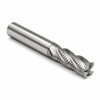5/8" OD x 5/8" Shank OD x 1-1/4" LOC x 3-1/2" OAL 4-Flute SE Solid Carbide Turbo Mill Roughing End Mill Square End Bright (Uncoated) — HTC Mfg.