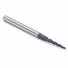 3/32" End Mill Single End Square. Tapered Mill. Shank OD 1/4" - LOC 1" OAL 3" - 3 Flutes TiCN Coated — HTC Mfg.