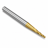 3/32" End Mill Single End Square. Tapered Mill. Shank OD 1/4" - LOC 1-1/2" OAL 3" - 3 Flutes TiN Coated — HTC Mfg.
