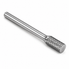 3/8" SA Shape Carbide Burr. Double Cut Cylinder without End Cut. LOC 3/4" Shank OD 1/4" OAL 2-1/8" - Uncoated — HTC Mfg.