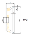 11A2 100x4x6 T = 30 Bore 31.75 Grit D30 Concentration SQ100 Hybrid Bond EDG7