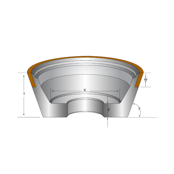 11V9G 100x10x3 T=35 Bore 31.75 Grit D54 Concentration SQ125 Bond M414