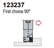 1" ENDMILL CUTTER, POSITIVE 90° EXACT ANGLE, 1.25" RELIEF LENGTH, 3.5" OAL, WITH 2 POCKETS