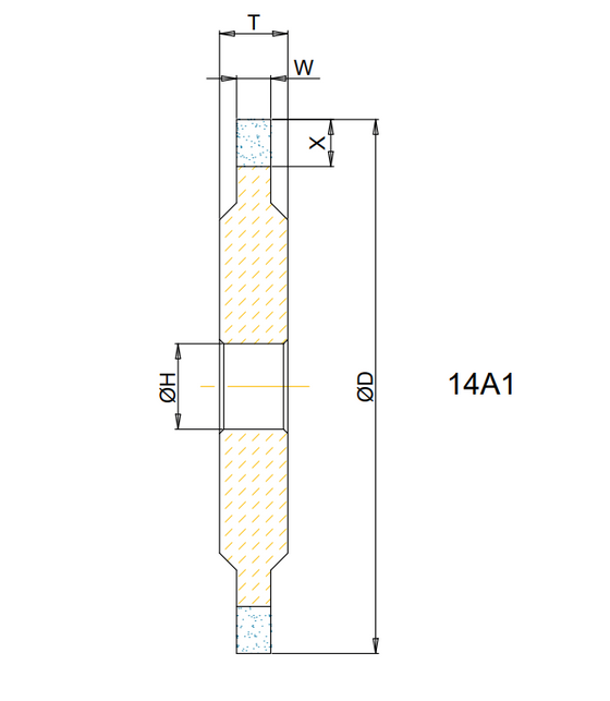 14A1 100x6x6 T = 10 Bore 31.75 SUPERFIN1