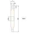 14A1 150x6x9 T=12 Bore 31,75 Grit D54 Concentration W125 Bond EDG7