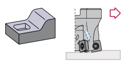 2" Shell Mill Cutter, Positive, 90° Exact Angle, D = 2" H = 2" a = 0.055" with 6 Pockets