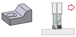 1.25" ENDMILL CUTTER, POSITIVE 90° EXACT ANGLE, 1.693" RELIEF LENGTH, 8" OAL, d = 1.25", WITH 4 POCKETS