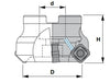 4" Shell Mill Cutter, Positive, 45° Exact Angle D = 4" H = 2" with 8 Pockets