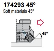 5" Shell Mill Cutter, Positive, 45° Exact Angle D = 5" H = 2.5" with 10 Pockets