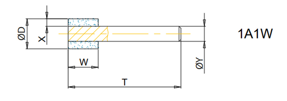 1A1W 14x10x0.2 T = 90 Shank = 6 Grit B181 Electroplated Concentration SB200   SCTools