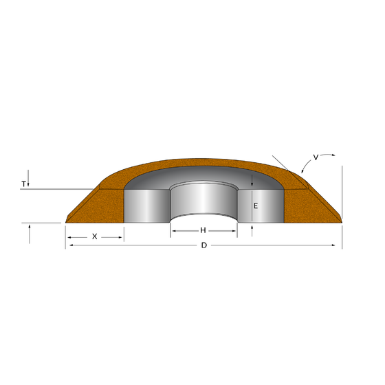 1A1W 20x10x0.2 T = 100 Shank = 8 Grit D151 Concentration S200