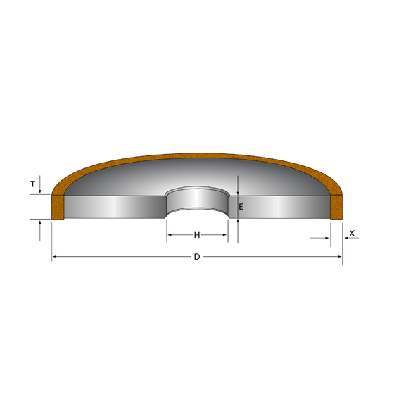 1A1 125x10x6 T=10 Bore 31.75 Grit D107 Concentration WN100 Bond DRY5