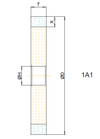 1A1 125x10x6 T=10 Bore 31.75 Grit D107 Concentration WN100 Bond DRY5