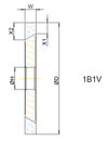 1B1V 100x12x10/15 T=12 Bore 31.75 Grit D64 Concentration SY125 Hybrid Bond M404