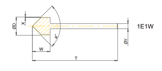 1E1W/60° 10x10x0.2 T = 80 Grit D151 Electroplated S200 SCTools