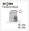 2" Shell Mill Cutter, Positive, 90° Exact Angle, D = 2" H = 2" with 4 Pockets