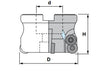 2" Shell Mill Cutter, Positive, 90° Exact Angle, D = 2" H = 2" with 4 Pockets