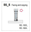 0.75" ENDMILL CUTTER, 3.637" RELIEF LENGTH, 6" OAL, D1 = 0.750", WITH 2 POCKETS