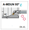 A16T-MDUN L 4 - 93° Side & End Cutting Edge Angle