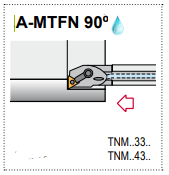 A16T-MTFN L 3 - 90° Side & End Cutting Edge Angle