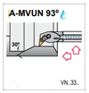 A16T-MVUN L 3 - 93° Side & End Cutting Edge Angle