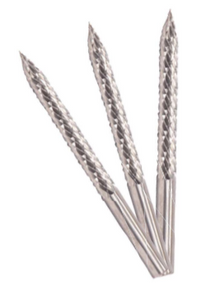  3/16" Carbide Tire Burrs Set (3 Pieces per Set). Cutting Length 2" Shank OD 3/16" OAL 3" - Uncoated