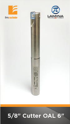5/8" Endmill Cutter Flute Length 1" OAL 6" Pockets: 2 with 20 FM Inserts APKT 100308