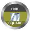 35/64" End Mill Single End Square. Flute Length 1-1/4" - OAL 3-1/2" - 3 Flutes TiN Coated